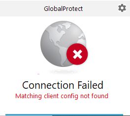 GlobalProtectConnectionFailed